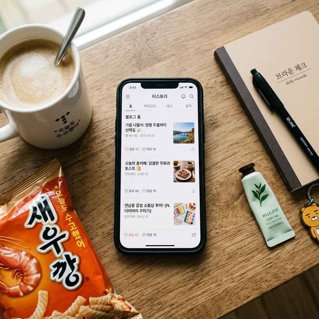 한국 블로그 플랫폼에 발행된 다양한 주제의 블로그 글 목록