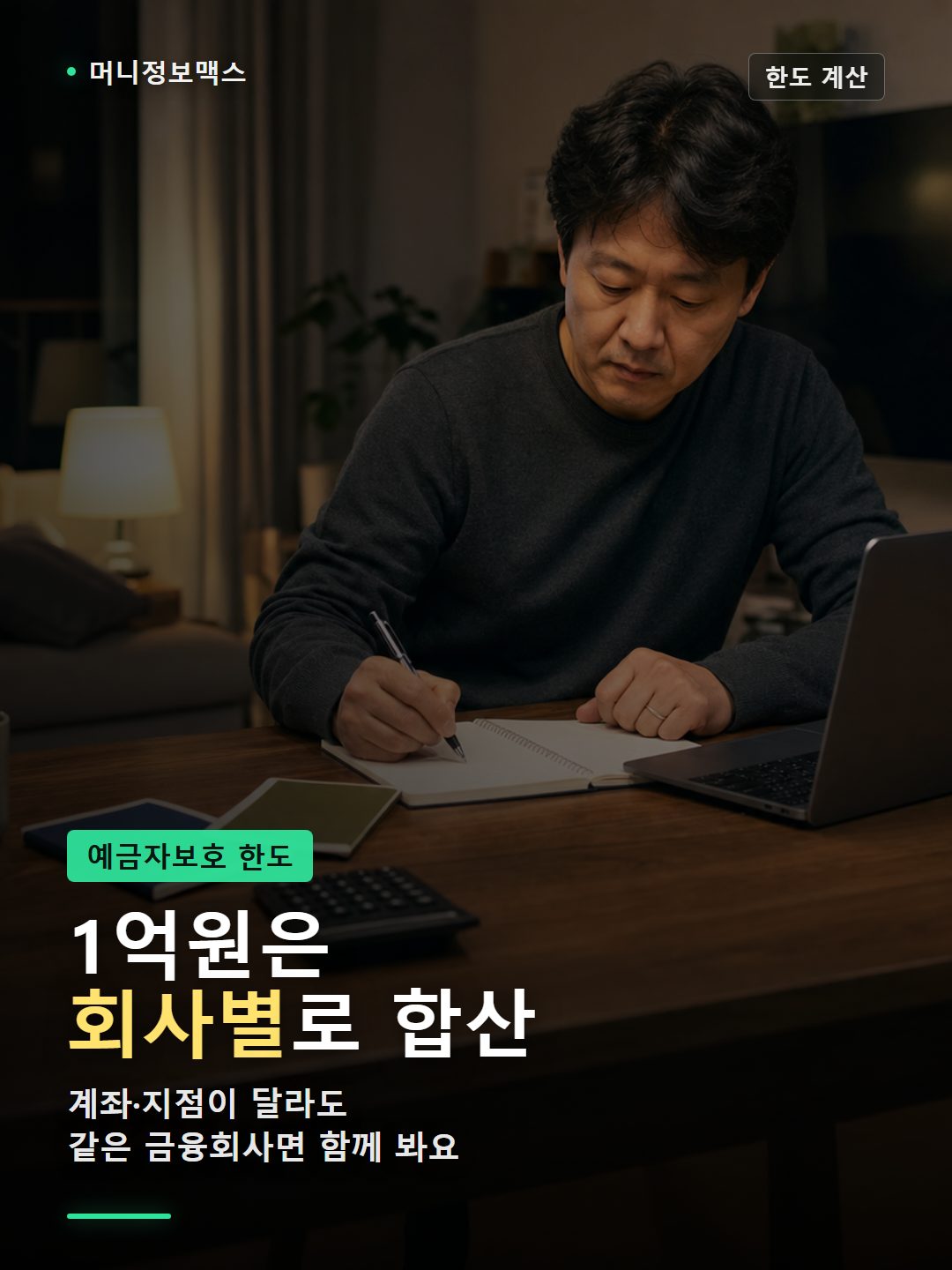 예금자보호 한도 금융회사별 합산 확인 장면